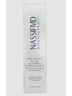 NassifMD Hydro-Screen For Lips Hydrating & Volumizing Serum 0.14 Fl Oz 4ml